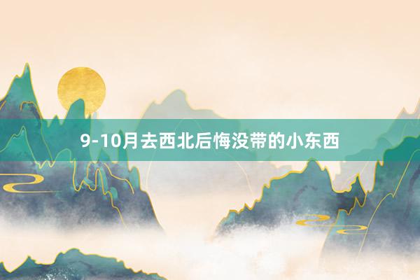 9-10月去西北后悔没带的小东西