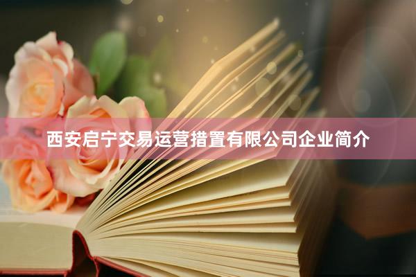 西安启宁交易运营措置有限公司企业简介