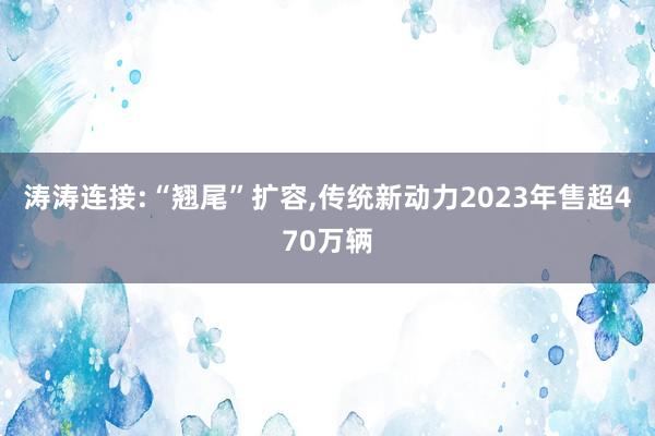 涛涛连接:“翘尾”扩容,传统新动力2023年售超470万辆